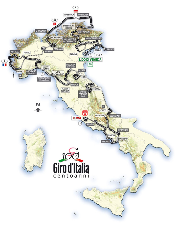 9 maggio, al via il 92° Giro D'Italia. 