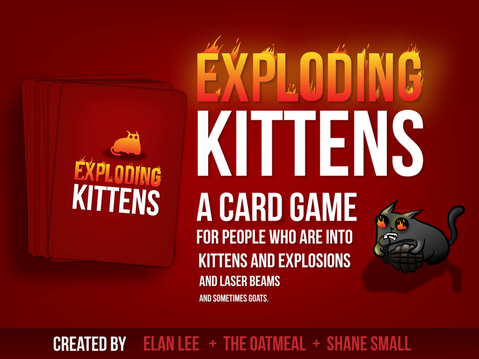 Gattini Esplosivi! Il gioco di carte campione di incassi su Kickstarter arriva sui tavoli di tutto il mondo.